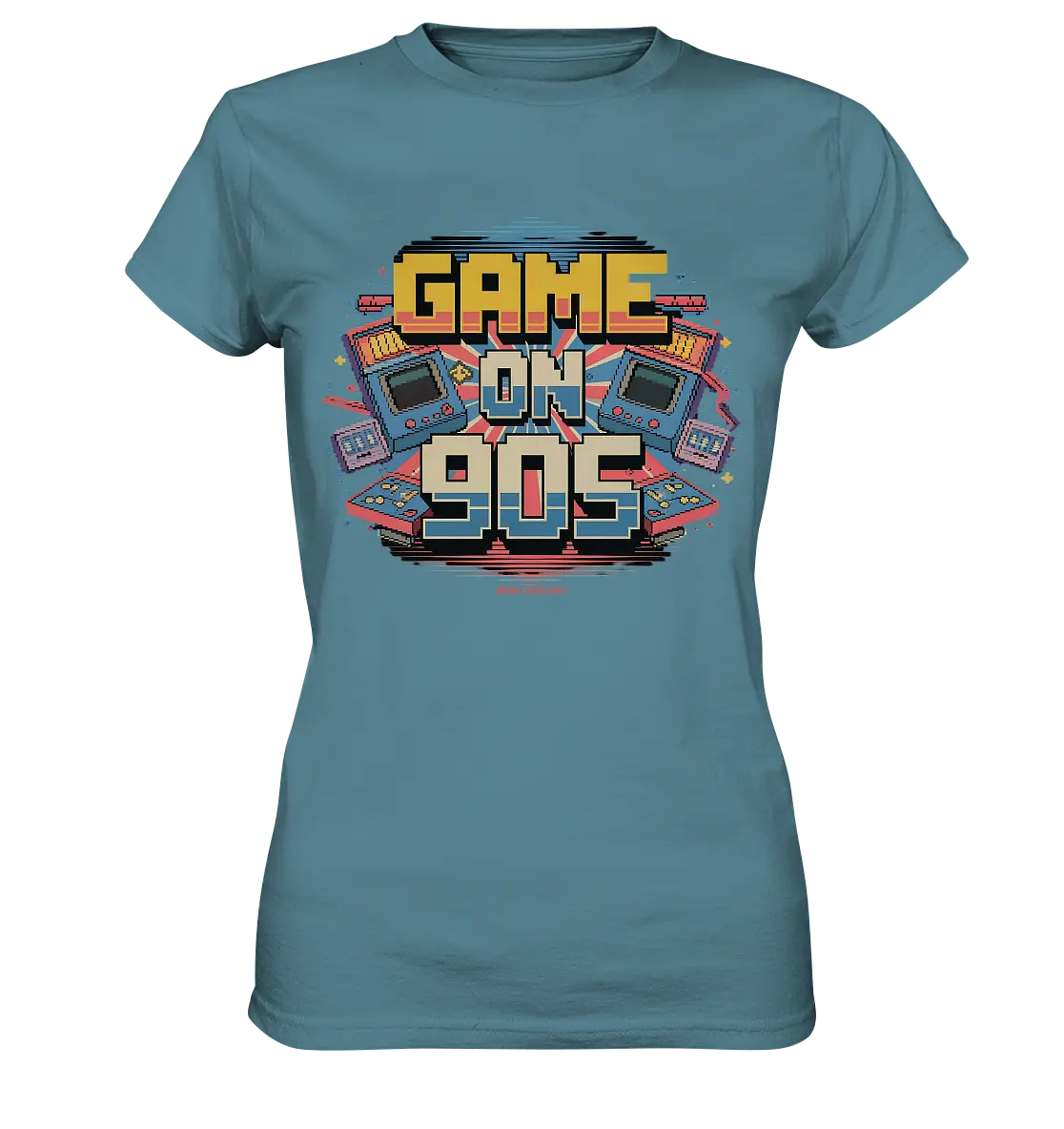 GAME ON 90S Retro Gaming Design - Ladies Premium Shirt Bright Lights Arts