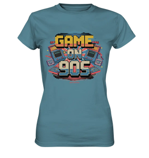 GAME ON 90S Retro Gaming Design - Ladies Premium Shirt Bright Lights Arts