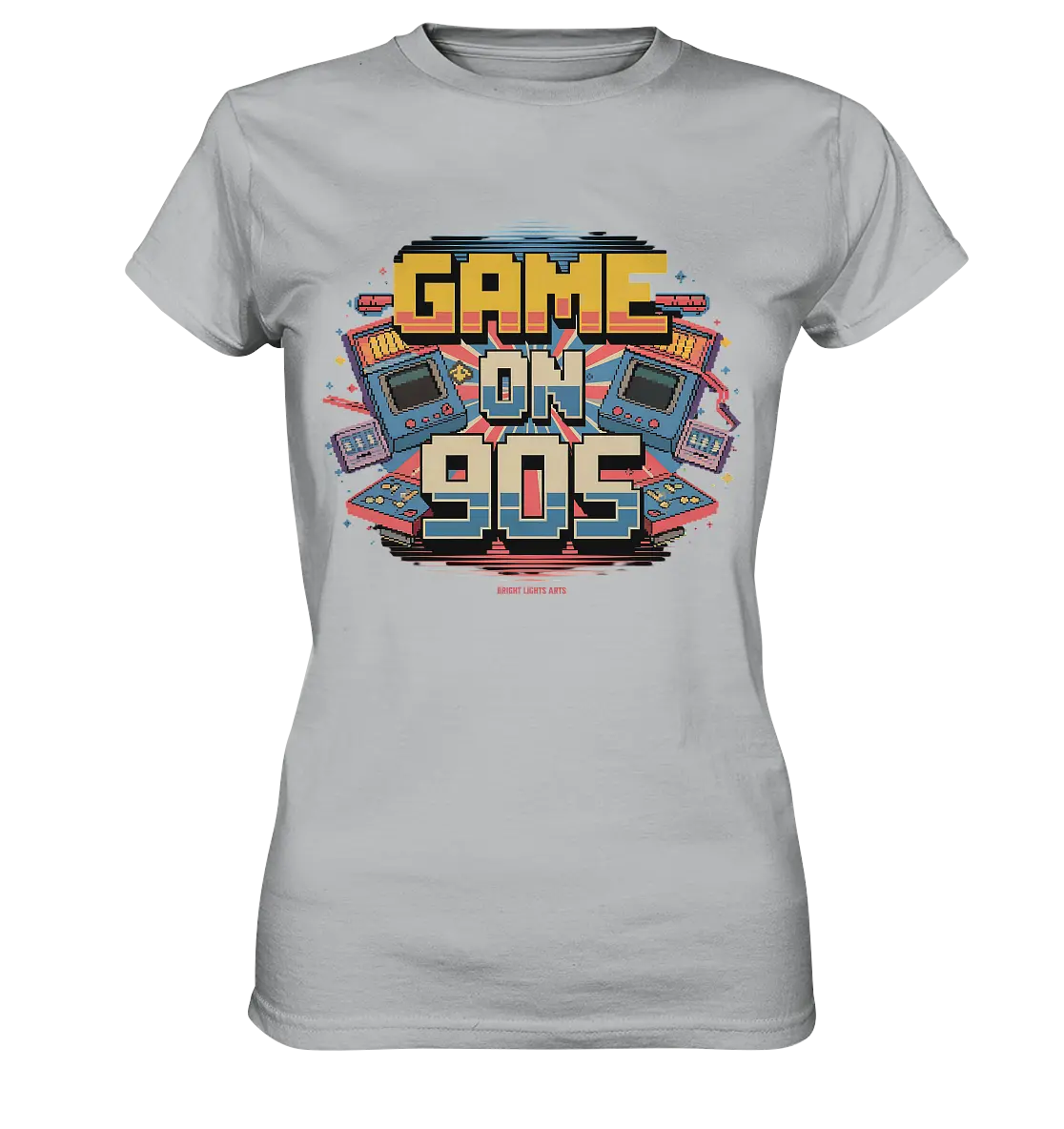 GAME ON 90S Retro Gaming Design - Ladies Premium Shirt Bright Lights Arts