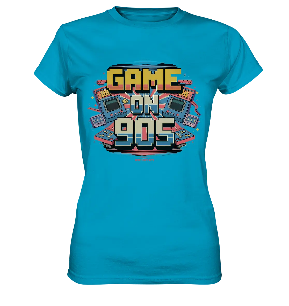 GAME ON 90S Retro Gaming Design - Ladies Premium Shirt Bright Lights Arts