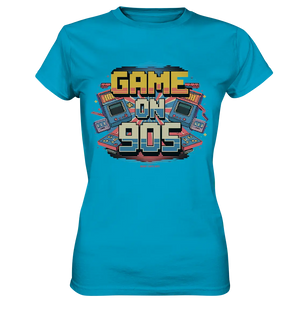 GAME ON 90S Retro Gaming Design - Ladies Premium Shirt Bright Lights Arts