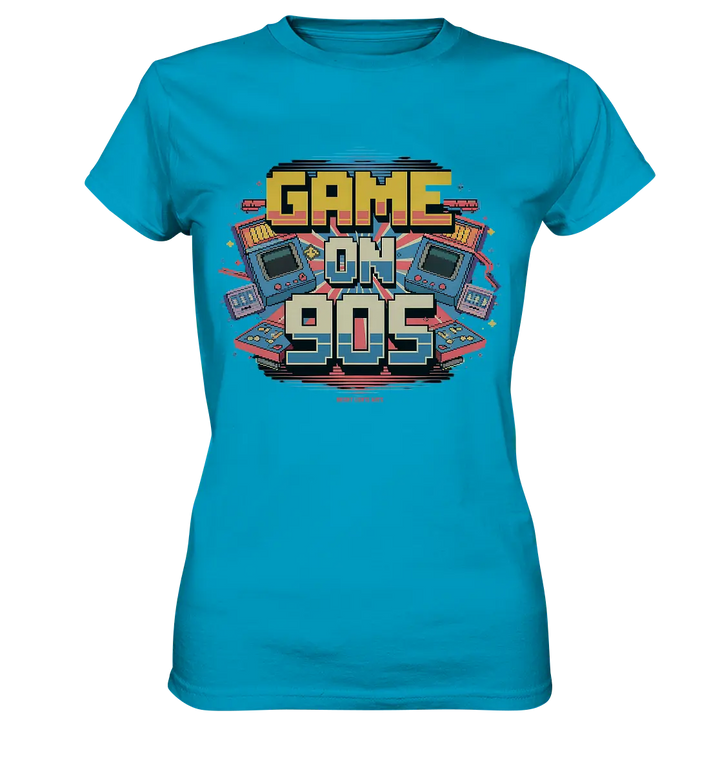 GAME ON 90S Retro Gaming Design - Ladies Premium Shirt Bright Lights Arts