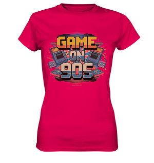 GAME ON 90S Retro Gaming Design - Ladies Premium Shirt Bright Lights Arts