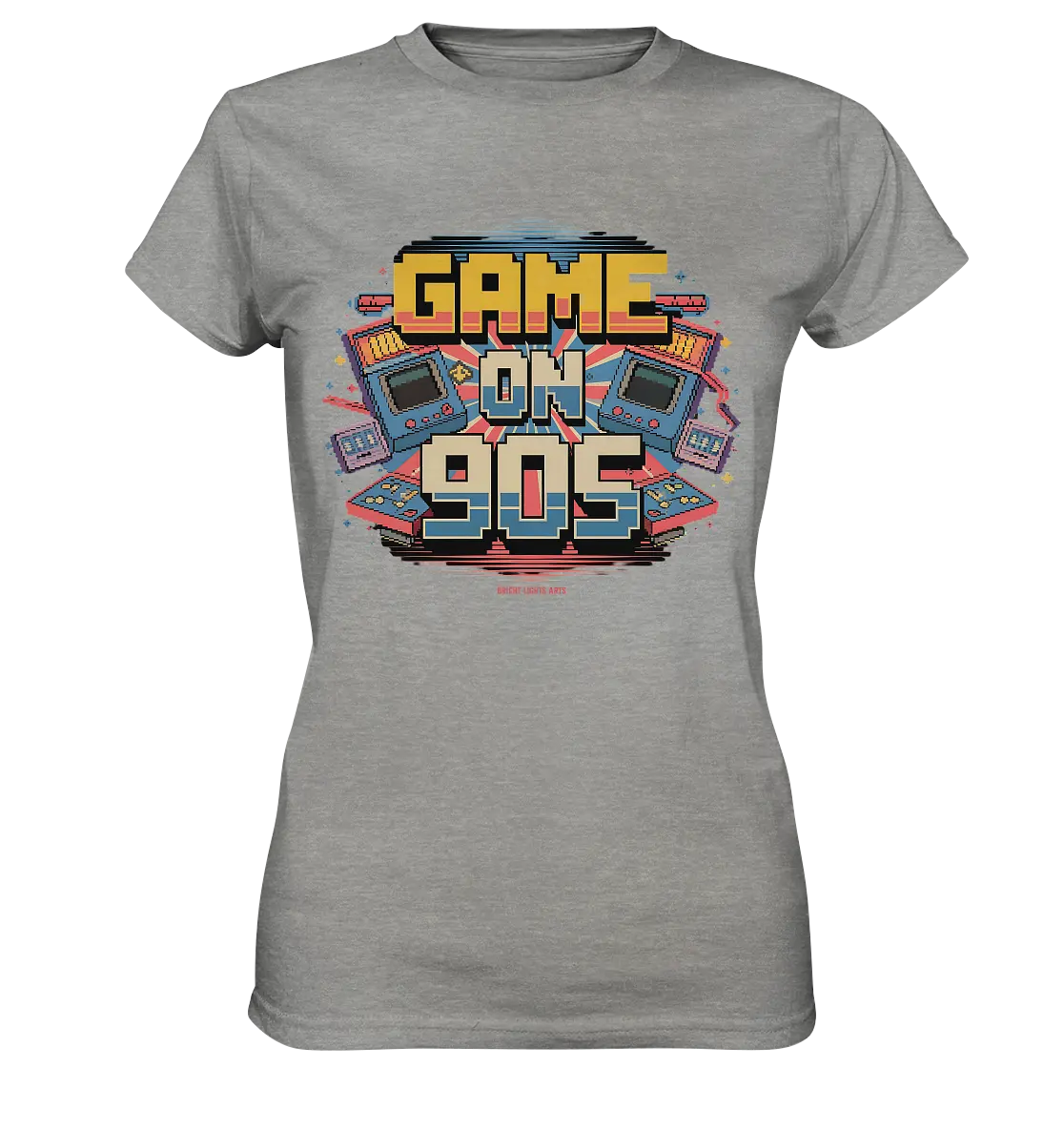 GAME ON 90S Retro Gaming Design - Ladies Premium Shirt Bright Lights Arts