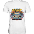GAME ON 90S Retro Gaming Design - Premium Shirt Bright Lights Arts