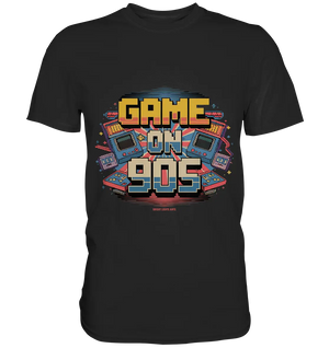 GAME ON 90S Retro Gaming Design - Premium Shirt Bright Lights Arts
