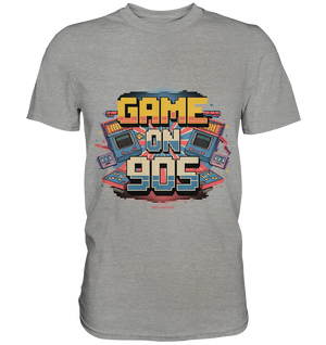 GAME ON 90S Retro Gaming Design - Premium Shirt Bright Lights Arts
