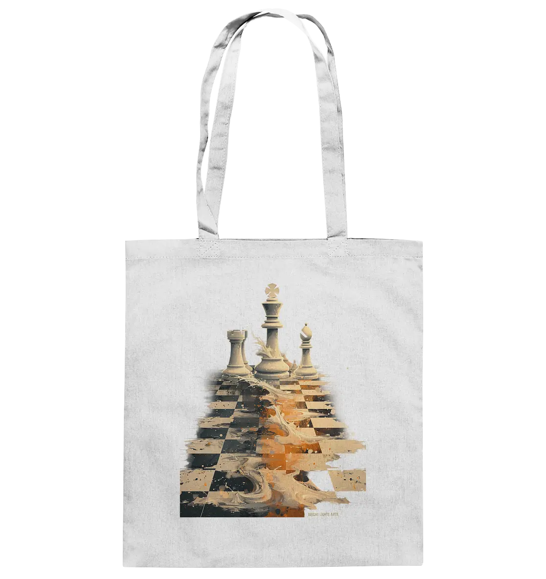 Game of Strategy – Dynamisches Schachdesign voller Energie - Baumwolltasche Bright Lights Arts