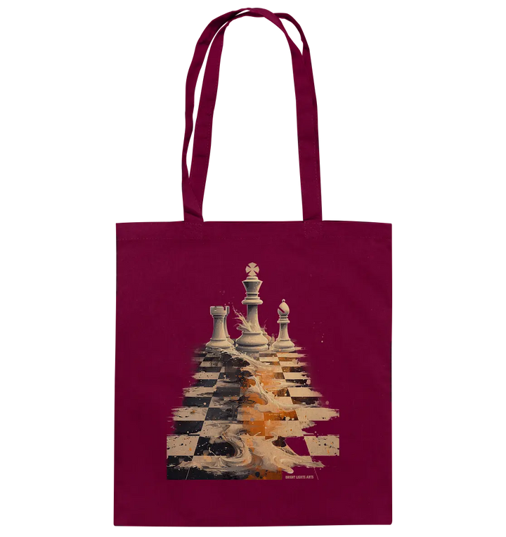 Game of Strategy – Dynamisches Schachdesign voller Energie - Baumwolltasche Bright Lights Arts