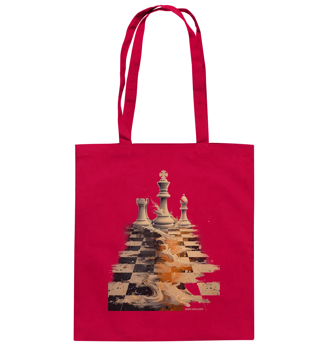 Game of Strategy – Dynamisches Schachdesign voller Energie - Baumwolltasche Bright Lights Arts