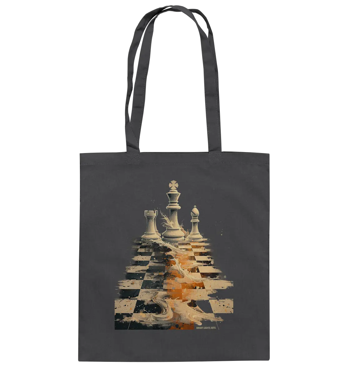Game of Strategy – Dynamisches Schachdesign voller Energie - Baumwolltasche Bright Lights Arts