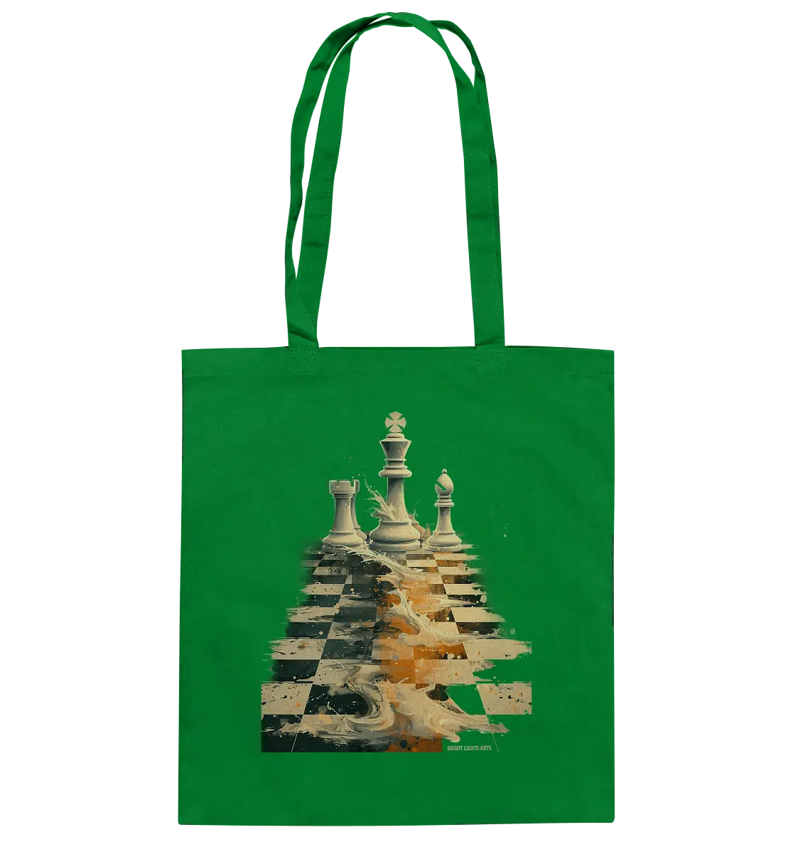 Game of Strategy – Dynamisches Schachdesign voller Energie - Baumwolltasche Bright Lights Arts