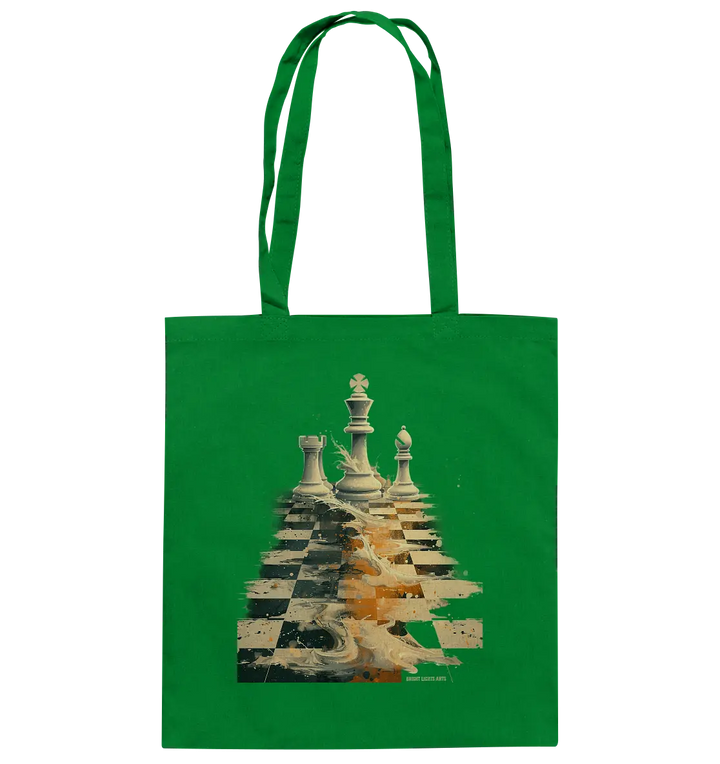 Game of Strategy – Dynamisches Schachdesign voller Energie - Baumwolltasche Bright Lights Arts