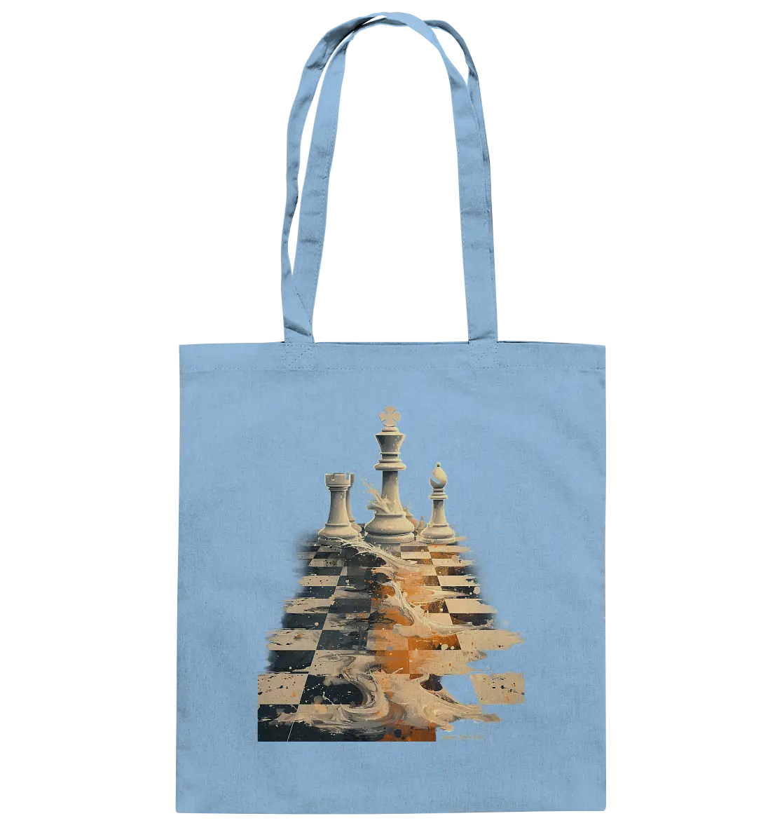 Game of Strategy – Dynamisches Schachdesign voller Energie - Baumwolltasche Bright Lights Arts