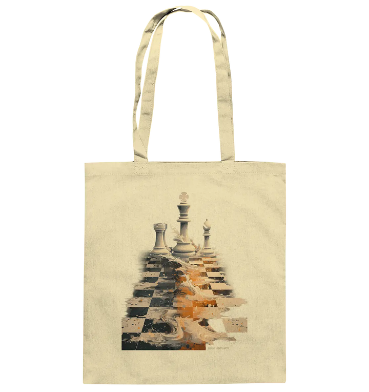 Game of Strategy – Dynamisches Schachdesign voller Energie - Baumwolltasche Bright Lights Arts