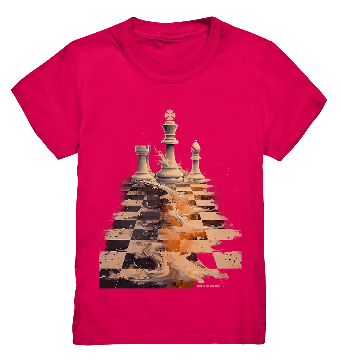 Game of Strategy – Dynamisches Schachdesign voller Energie - Kids Premium Shirt Bright Lights Arts