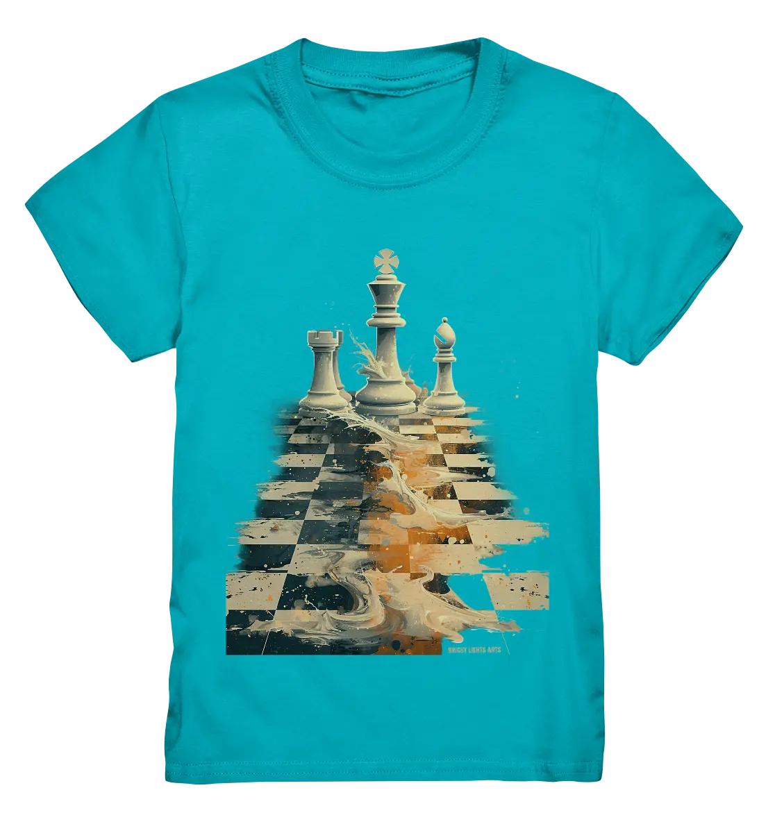 Game of Strategy – Dynamisches Schachdesign voller Energie - Kids Premium Shirt Bright Lights Arts