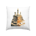 Game of Strategy – Dynamisches Schachdesign voller Energie - Kissen 40x40cm Bright Lights Arts