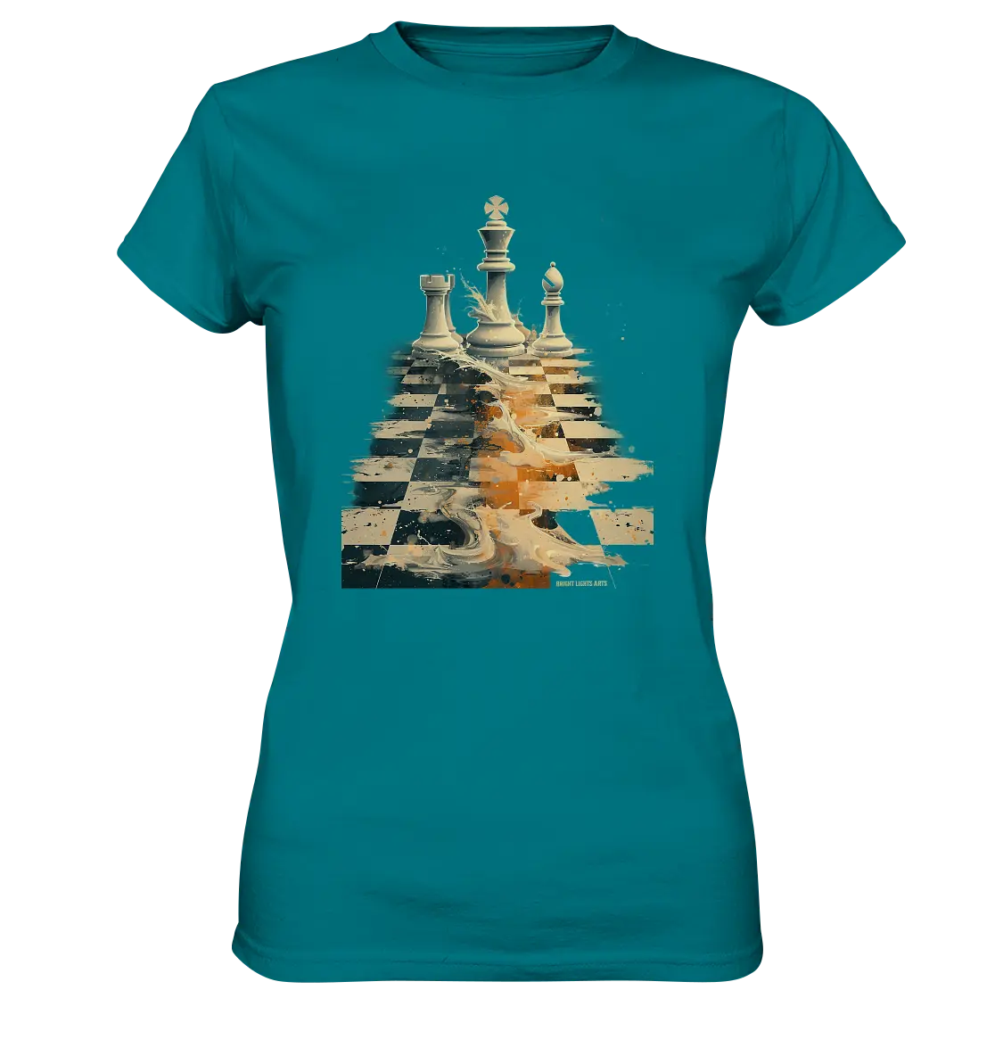 Game of Strategy – Dynamisches Schachdesign voller Energie - Ladies Premium Shirt Bright Lights Arts