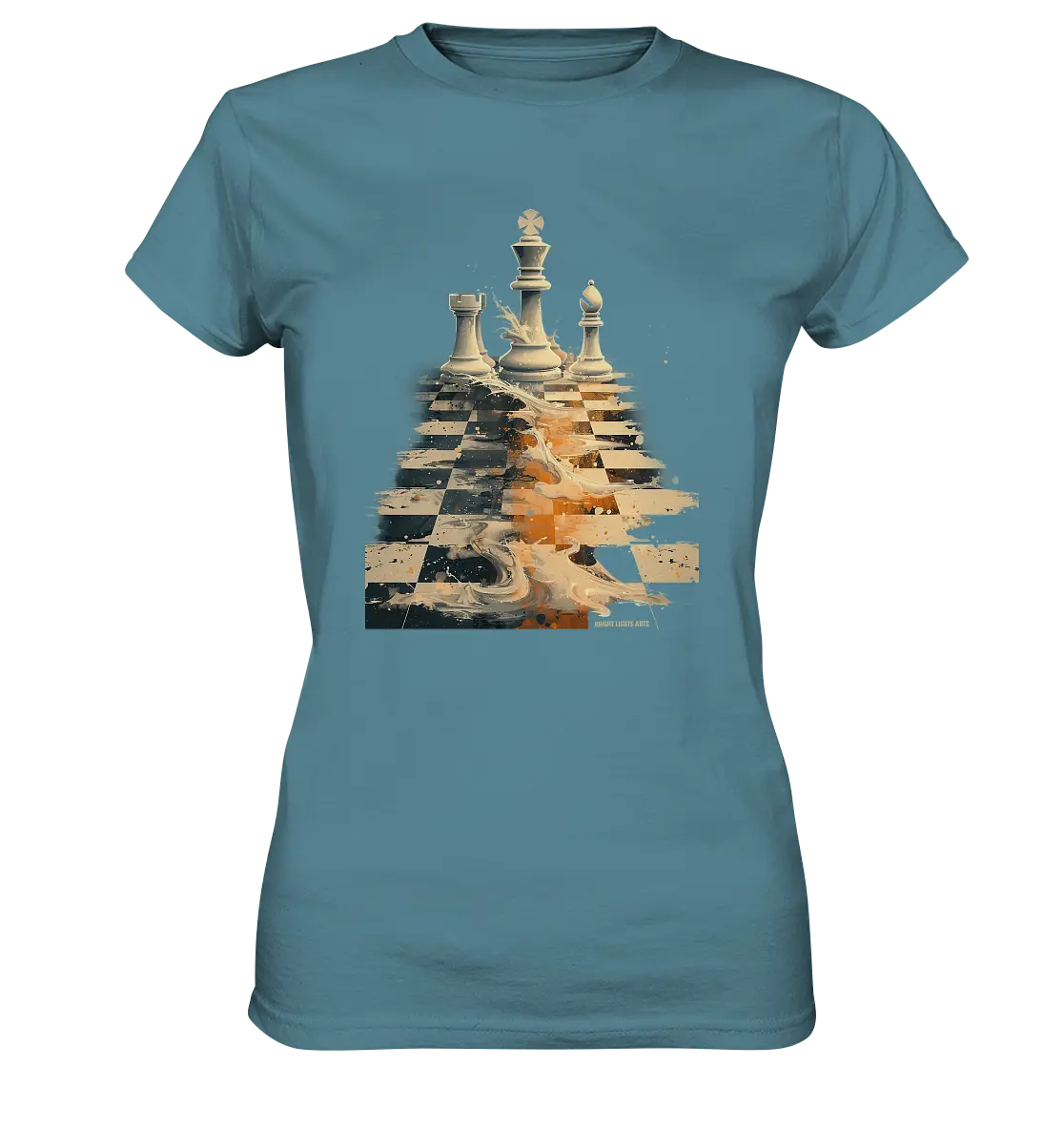 Game of Strategy – Dynamisches Schachdesign voller Energie - Ladies Premium Shirt Bright Lights Arts