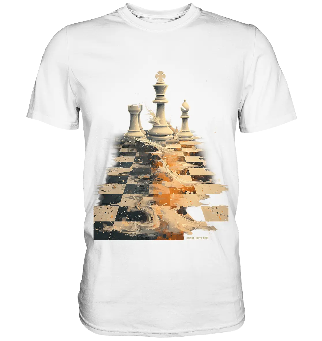 Game of Strategy – Dynamisches Schachdesign voller Energie - Premium Shirt Bright Lights Arts