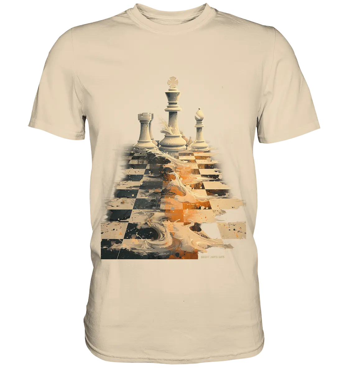 Game of Strategy – Dynamisches Schachdesign voller Energie - Premium Shirt Bright Lights Arts