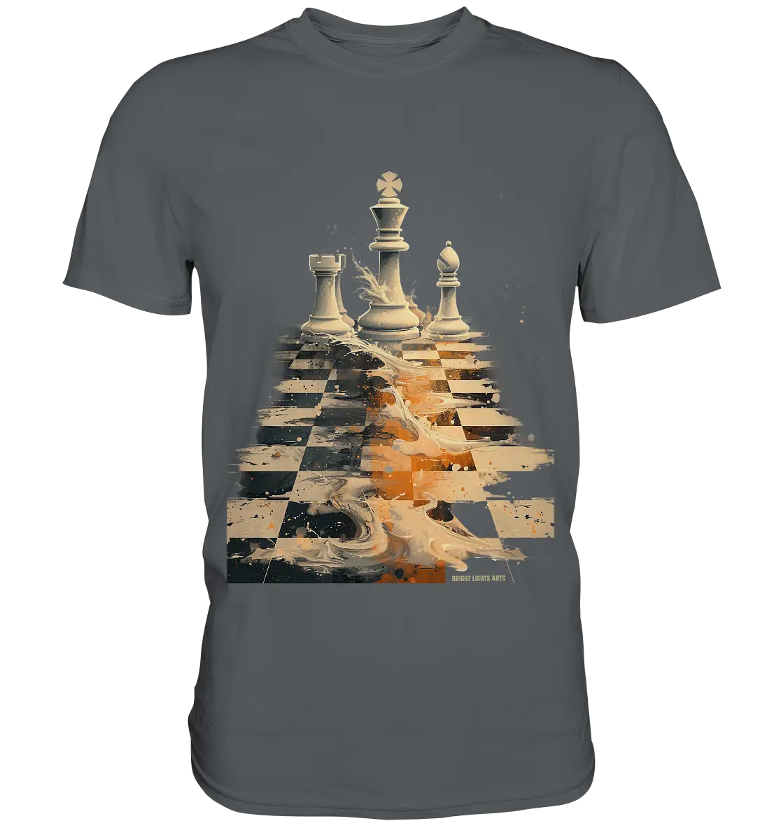 Game of Strategy – Dynamisches Schachdesign voller Energie - Premium Shirt Bright Lights Arts