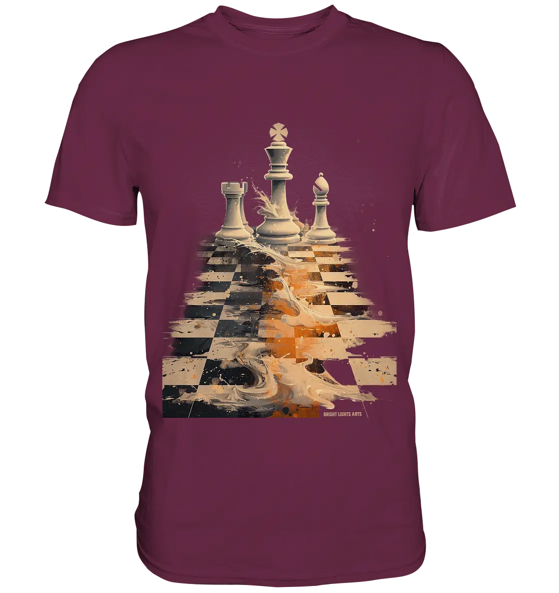 Game of Strategy – Dynamisches Schachdesign voller Energie - Premium Shirt Bright Lights Arts