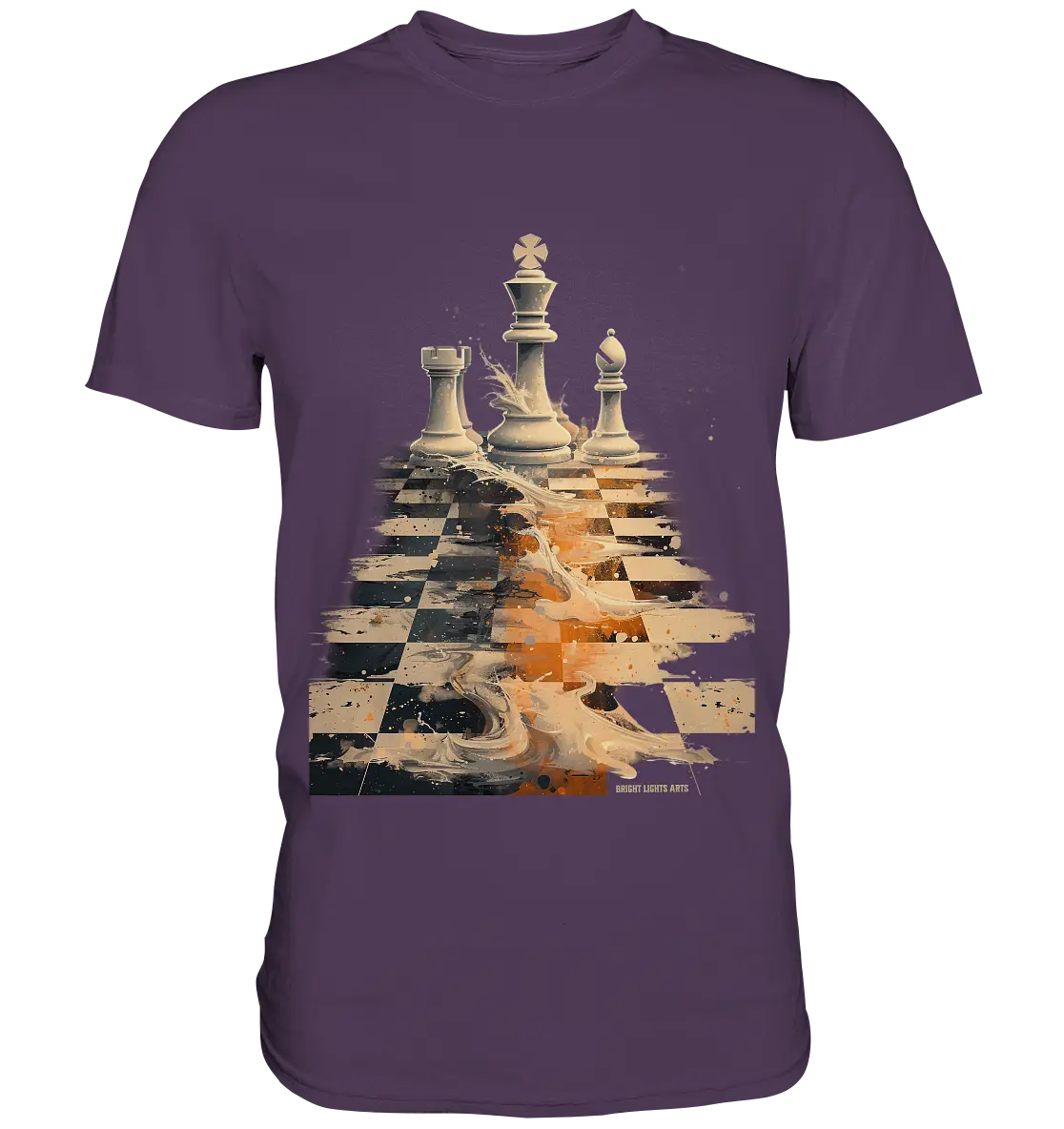 Game of Strategy – Dynamisches Schachdesign voller Energie - Premium Shirt Bright Lights Arts