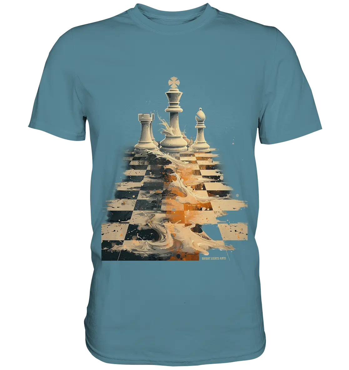 Game of Strategy – Dynamisches Schachdesign voller Energie - Premium Shirt Bright Lights Arts