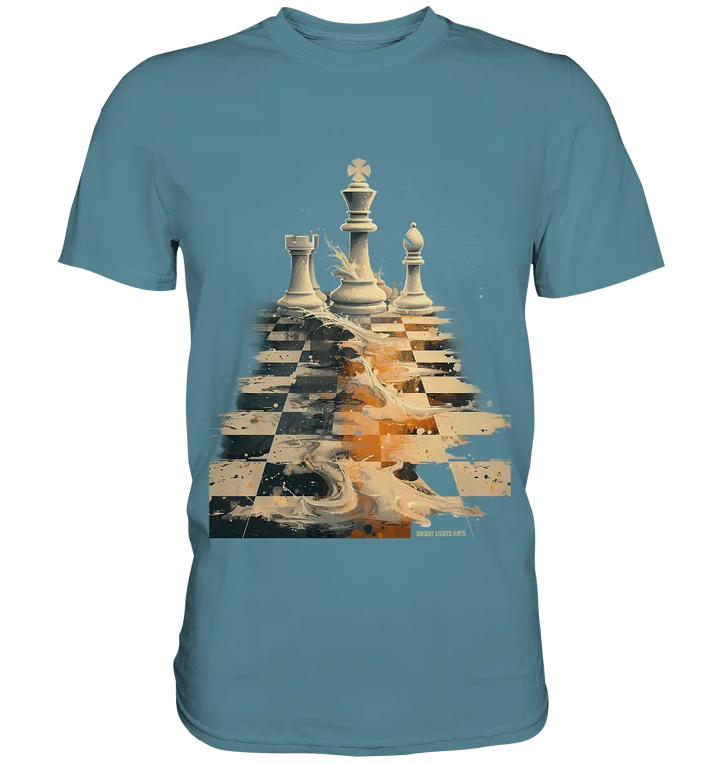 Game of Strategy – Dynamisches Schachdesign voller Energie - Premium Shirt Bright Lights Arts