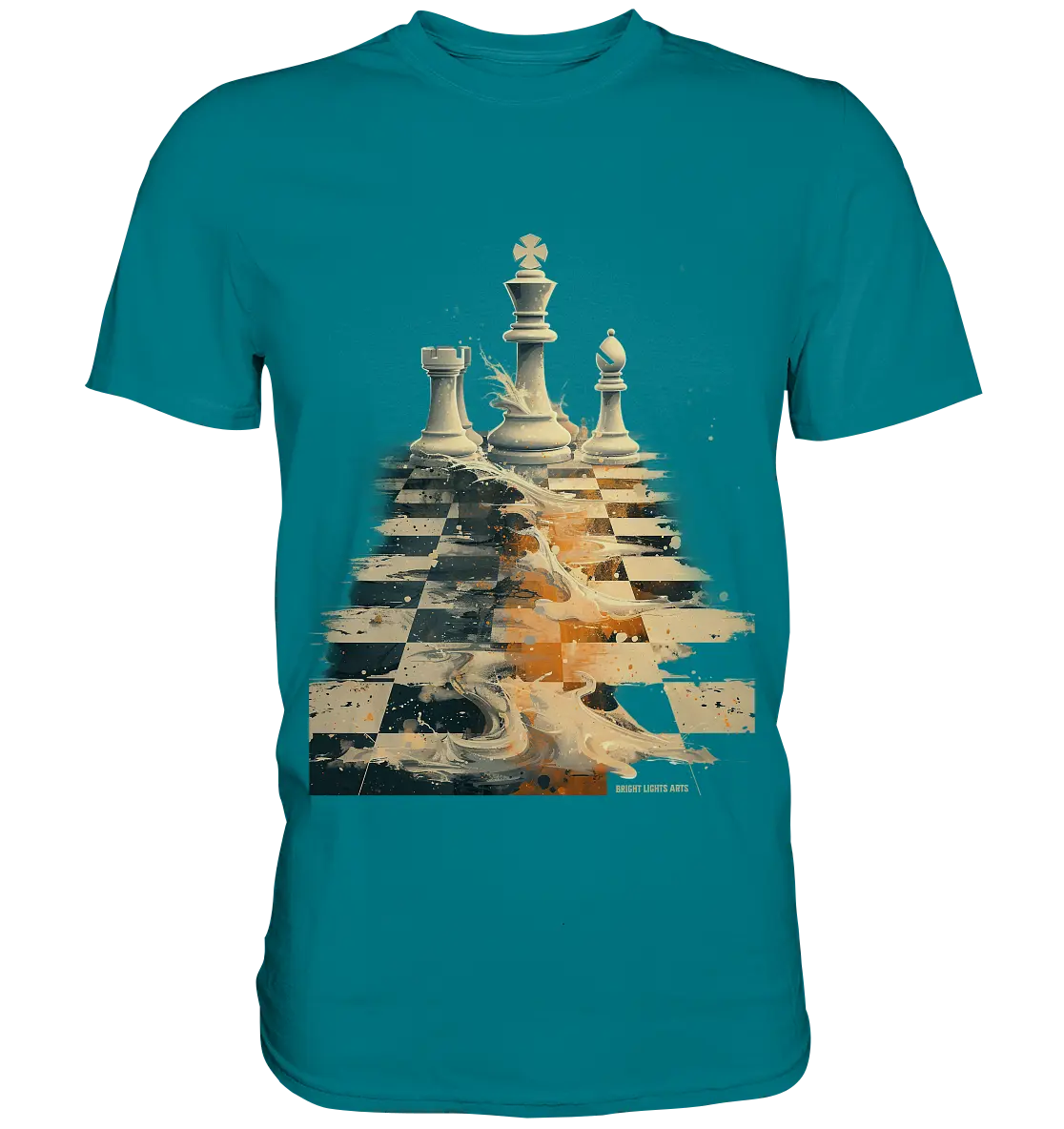 Game of Strategy – Dynamisches Schachdesign voller Energie - Premium Shirt Bright Lights Arts