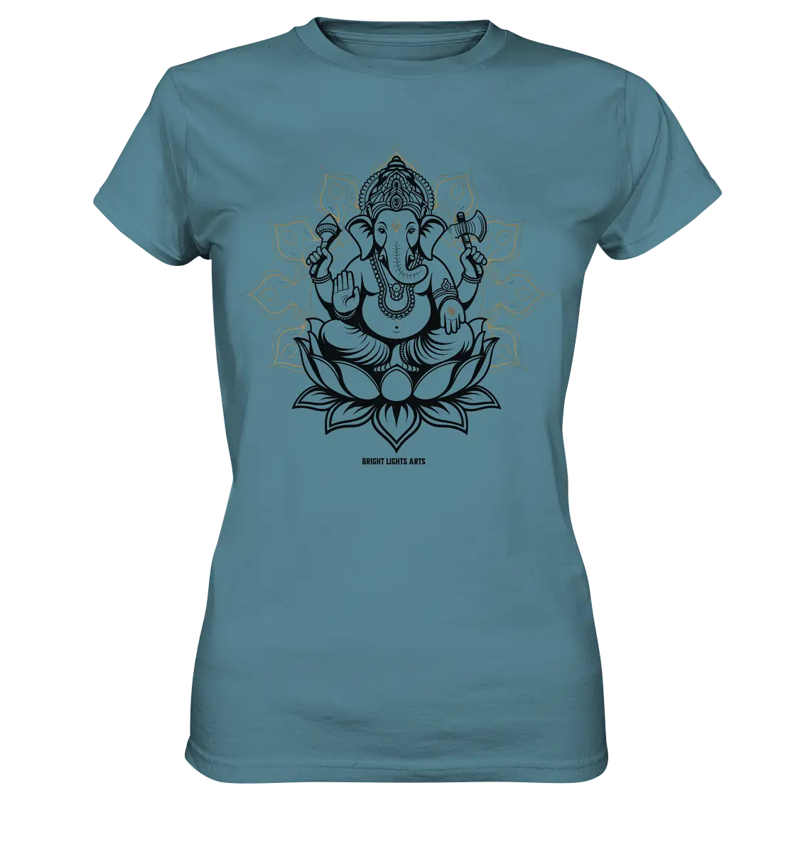 Ganesha im Goldenen Mandala – Spirituelle Harmonie - Ladies Premium Shirt Bright Lights Arts