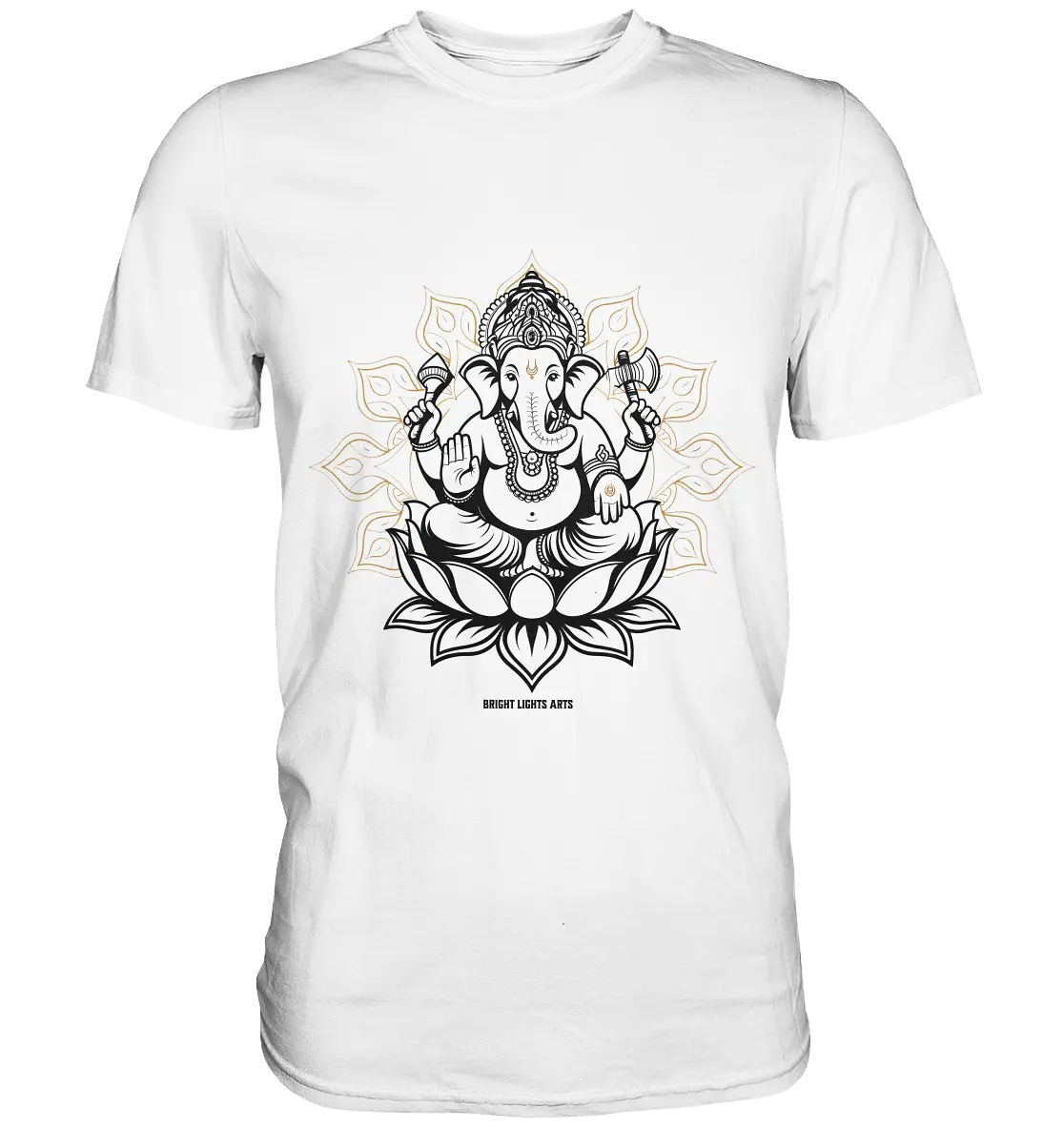 Ganesha im Goldenen Mandala – Spirituelle Harmonie - Premium Shirt Bright Lights Arts