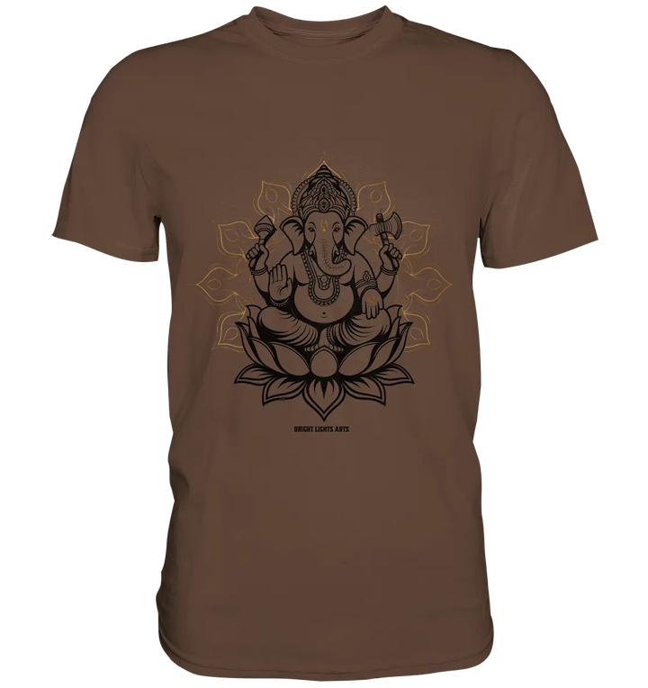 Ganesha im Goldenen Mandala – Spirituelle Harmonie - Premium Shirt Bright Lights Arts