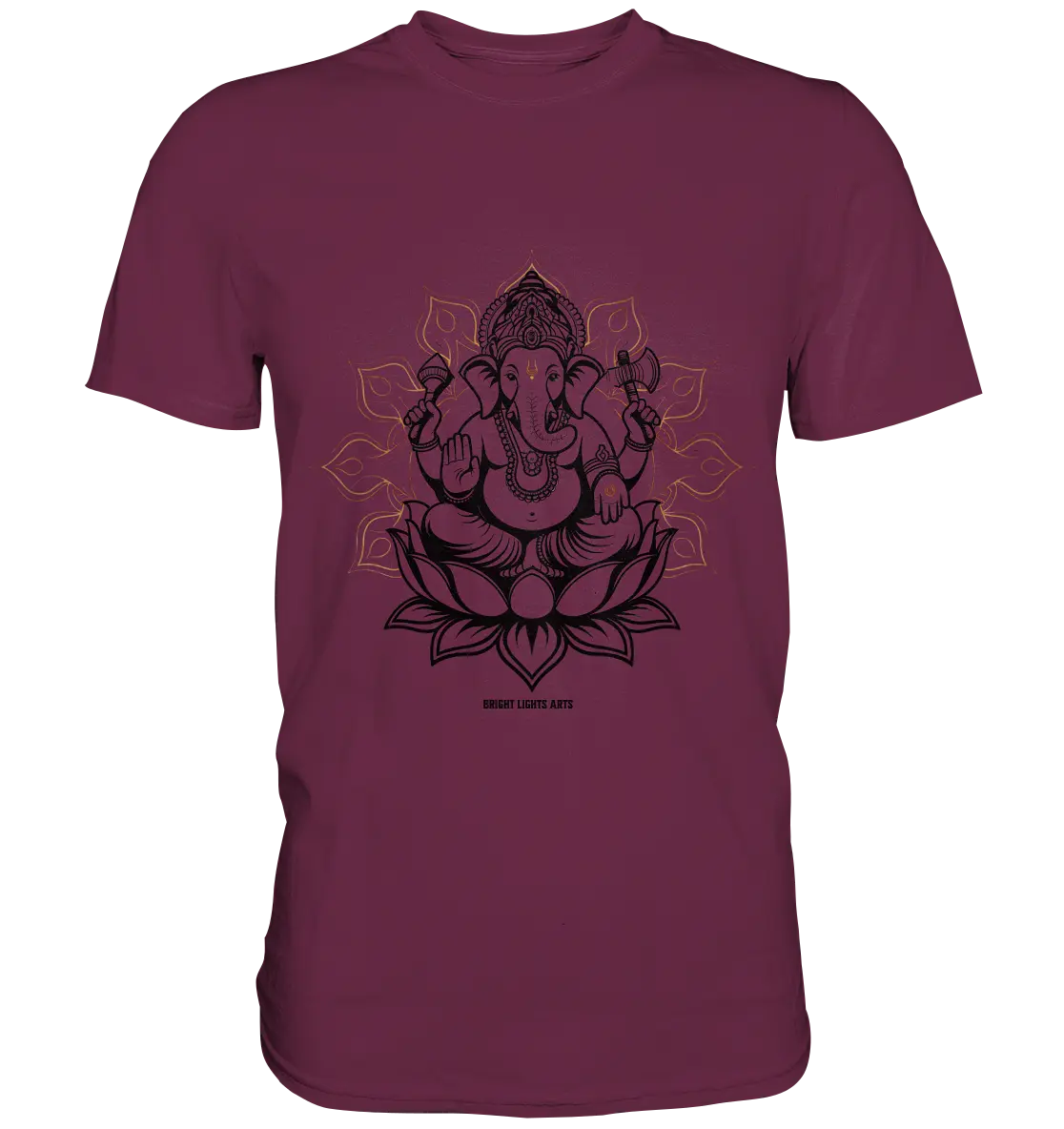 Ganesha im Goldenen Mandala – Spirituelle Harmonie - Premium Shirt Bright Lights Arts