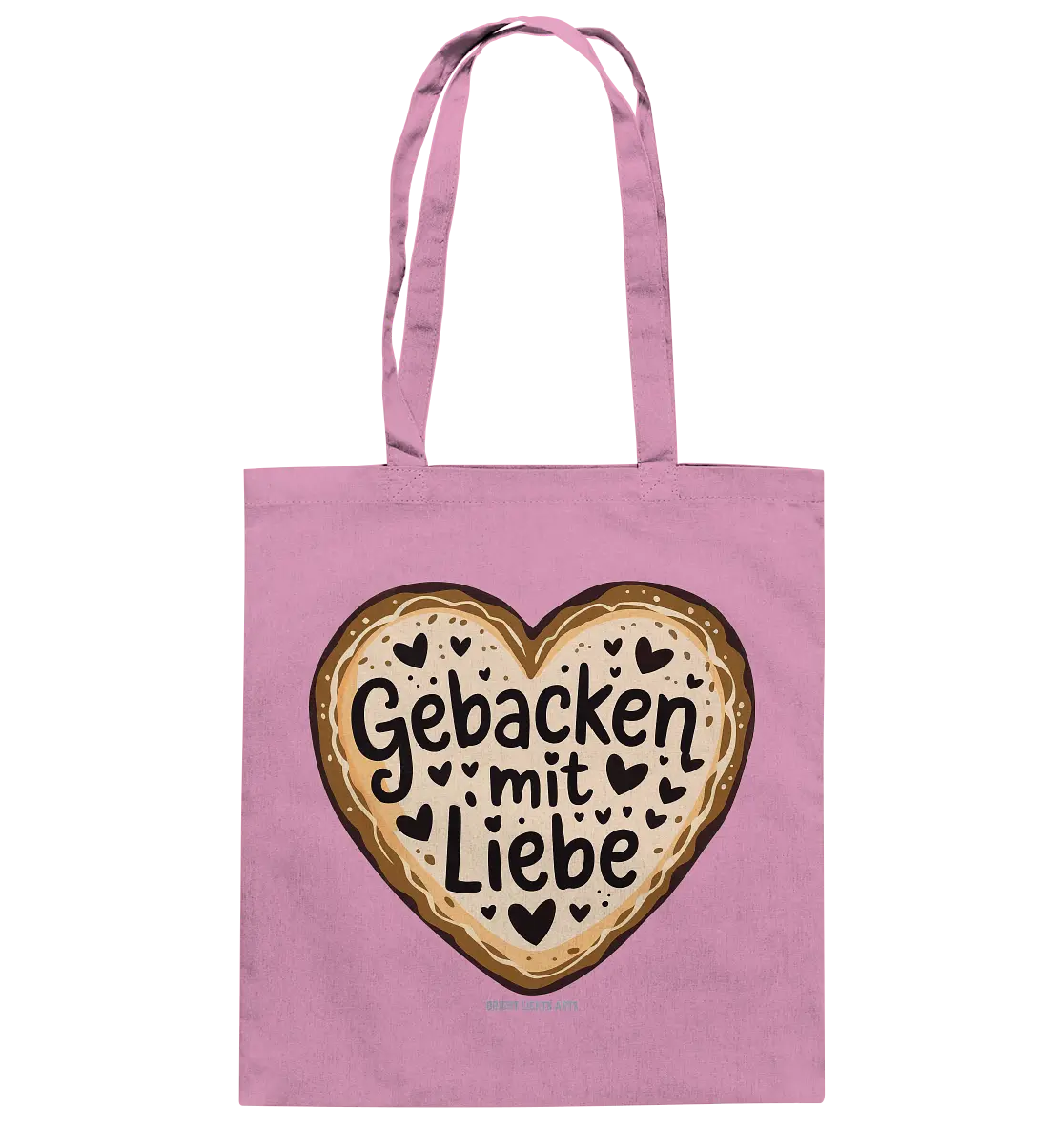 Gebacken mit Liebe – Herzgebäck - Baumwolltasche Bright Lights Arts