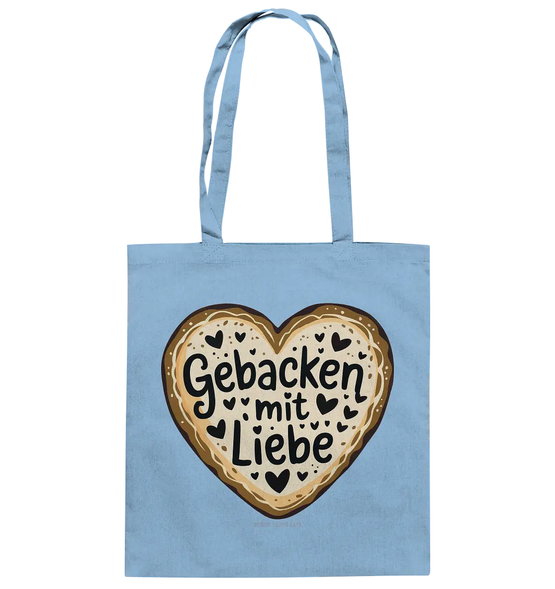 Gebacken mit Liebe – Herzgebäck - Baumwolltasche Bright Lights Arts