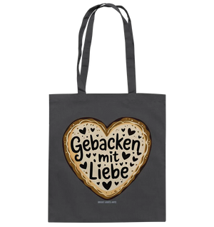 Gebacken mit Liebe – Herzgebäck - Baumwolltasche Bright Lights Arts