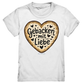 Gebacken mit Liebe – Herzgebäck - Kids Premium Shirt Bright Lights Arts