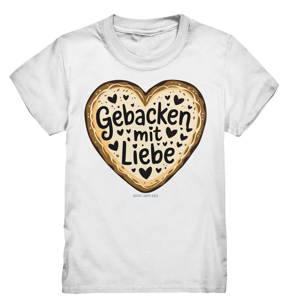 Gebacken mit Liebe – Herzgebäck - Kids Premium Shirt Bright Lights Arts
