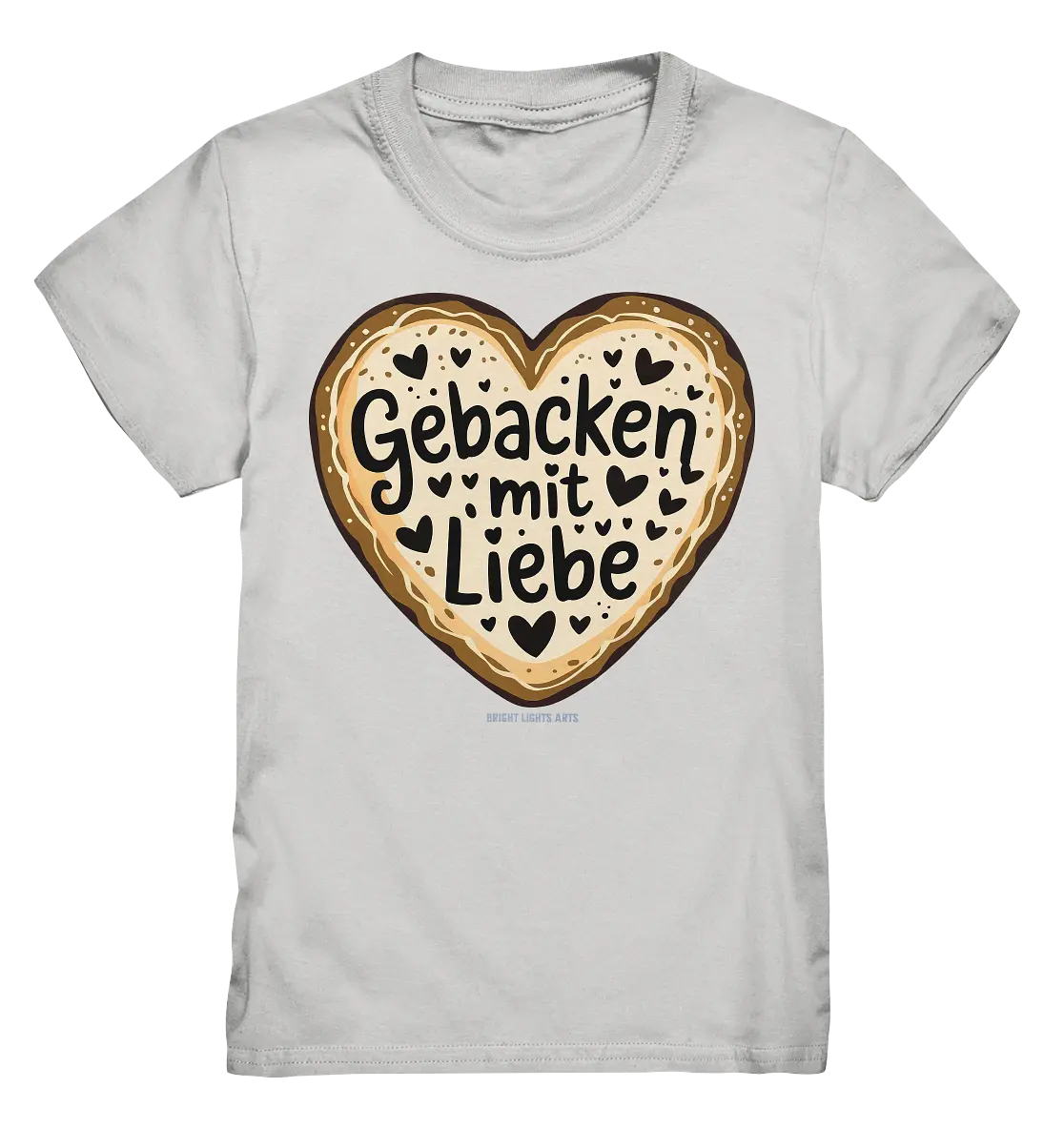 Gebacken mit Liebe – Herzgebäck - Kids Premium Shirt Bright Lights Arts
