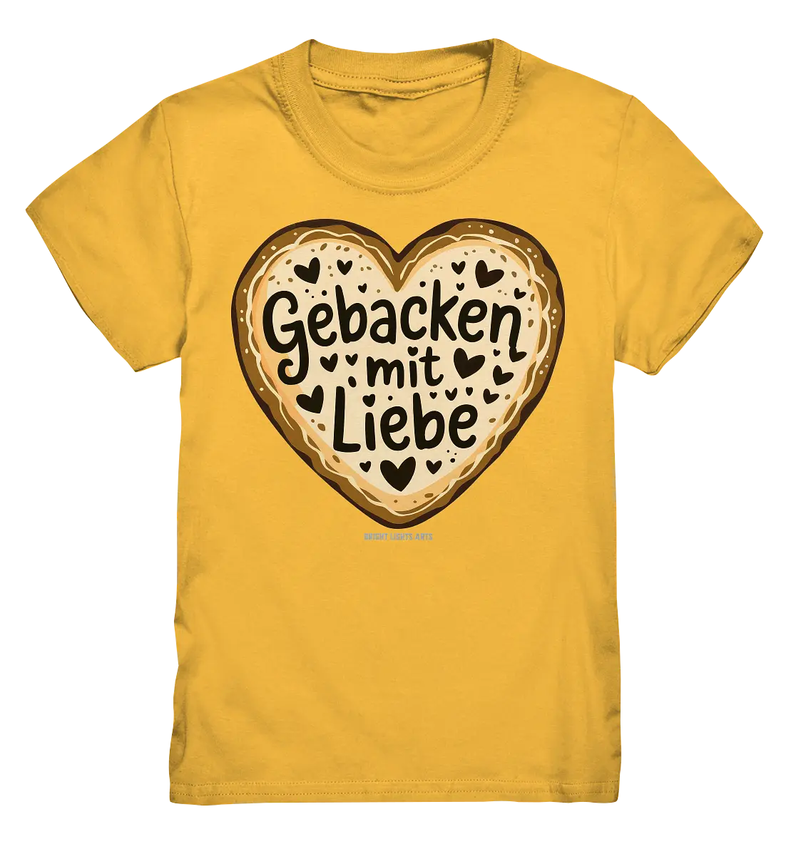 Gebacken mit Liebe – Herzgebäck - Kids Premium Shirt Bright Lights Arts