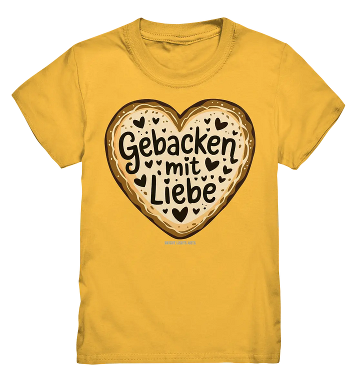 Gebacken mit Liebe – Herzgebäck - Kids Premium Shirt Bright Lights Arts