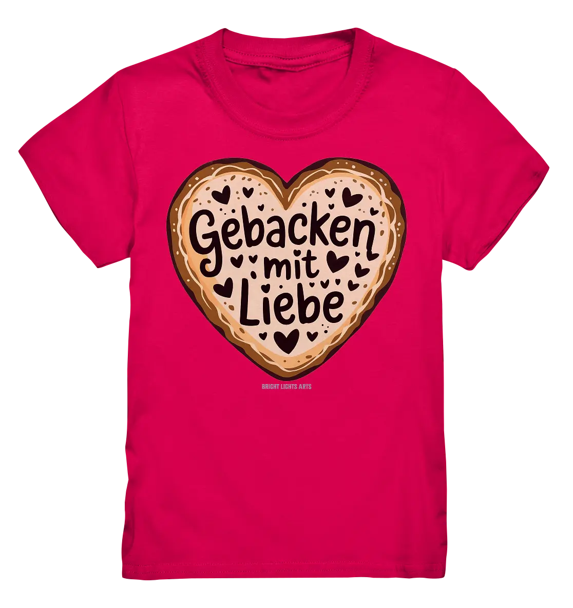 Gebacken mit Liebe – Herzgebäck - Kids Premium Shirt Bright Lights Arts
