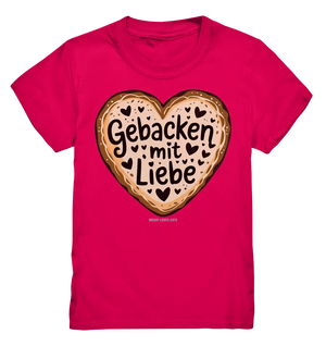 Gebacken mit Liebe – Herzgebäck - Kids Premium Shirt Bright Lights Arts