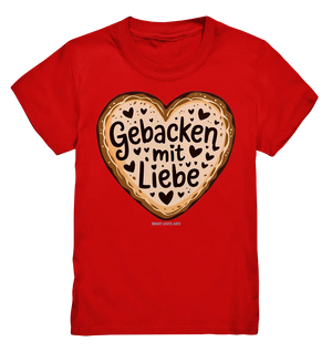 Gebacken mit Liebe – Herzgebäck - Kids Premium Shirt Bright Lights Arts