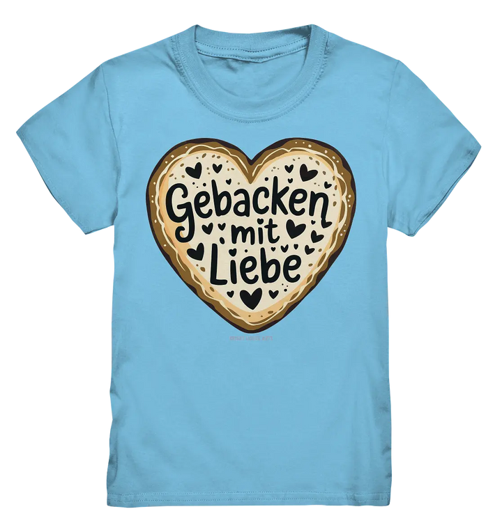 Gebacken mit Liebe – Herzgebäck - Kids Premium Shirt Bright Lights Arts