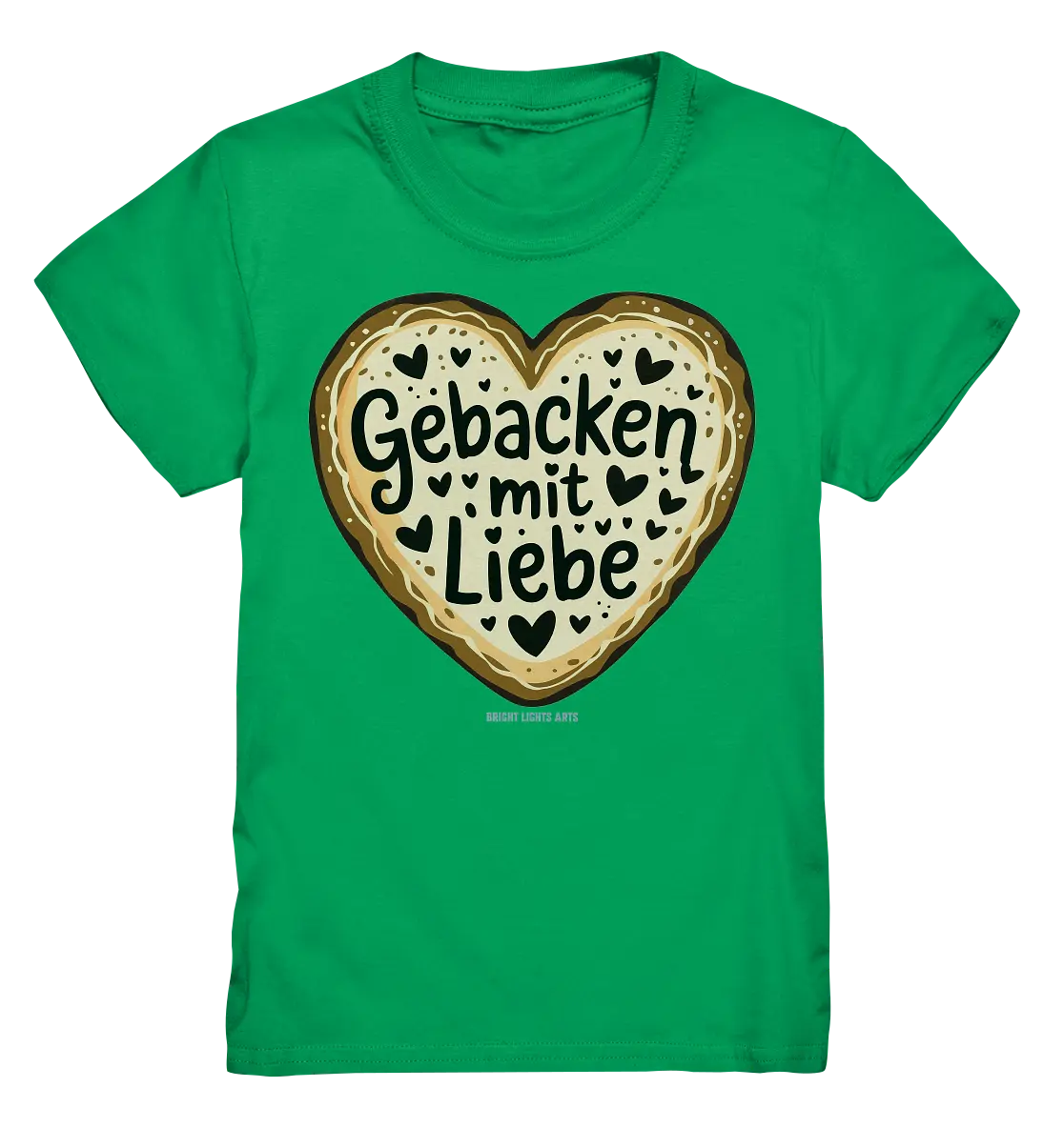 Gebacken mit Liebe – Herzgebäck - Kids Premium Shirt Bright Lights Arts