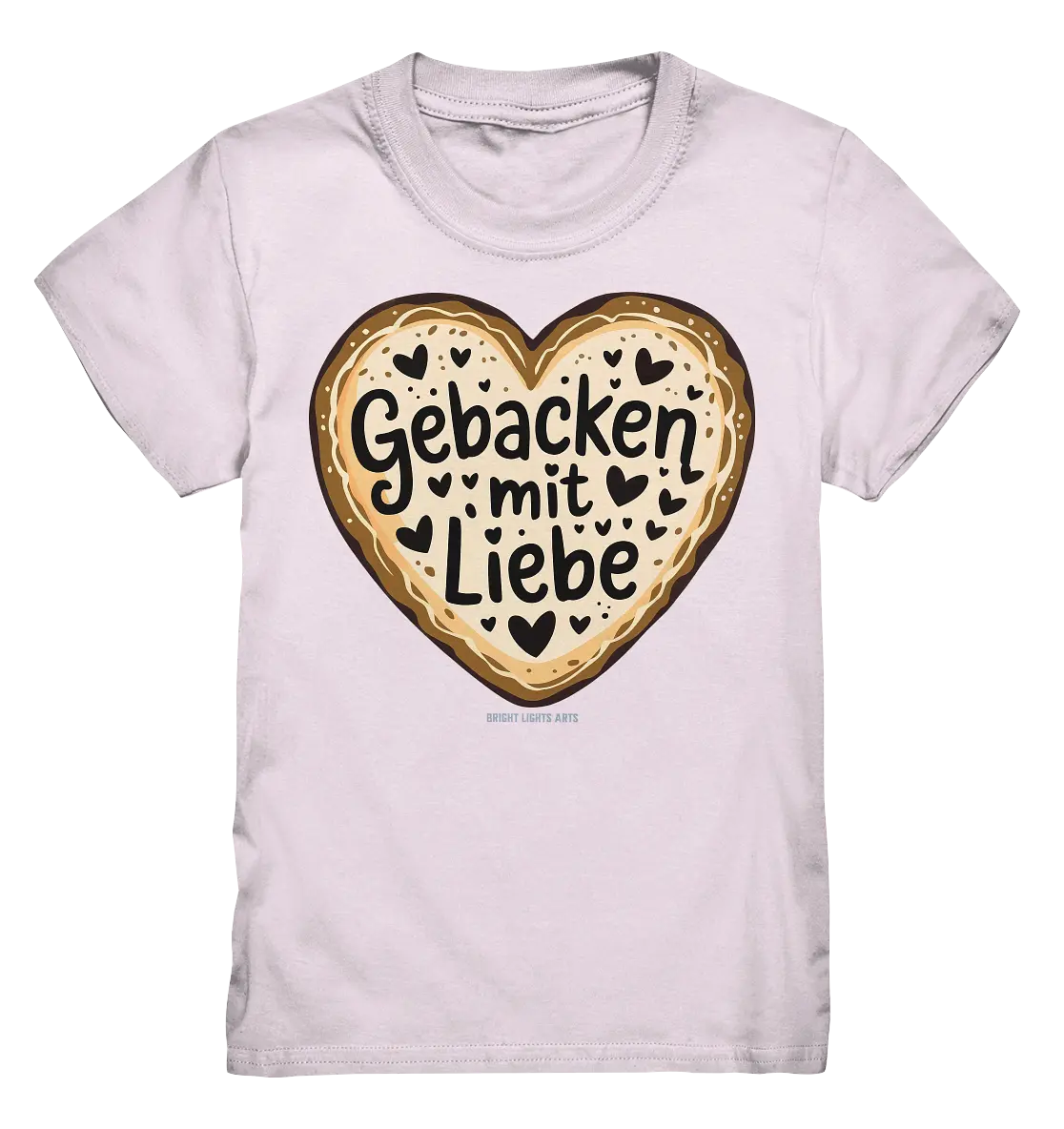 Gebacken mit Liebe – Herzgebäck - Kids Premium Shirt Bright Lights Arts